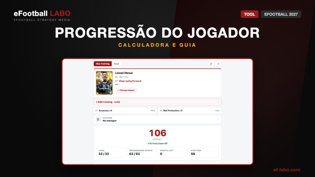 Calculadora de Progressão do eFootball